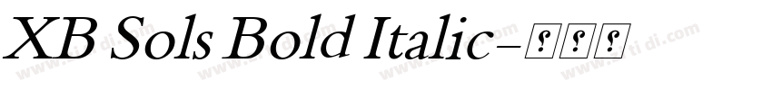 XB Sols Bold Italic字体转换